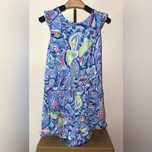 Lilly Pulitzer tropical romper, size 12/14, some loose seams, see pics